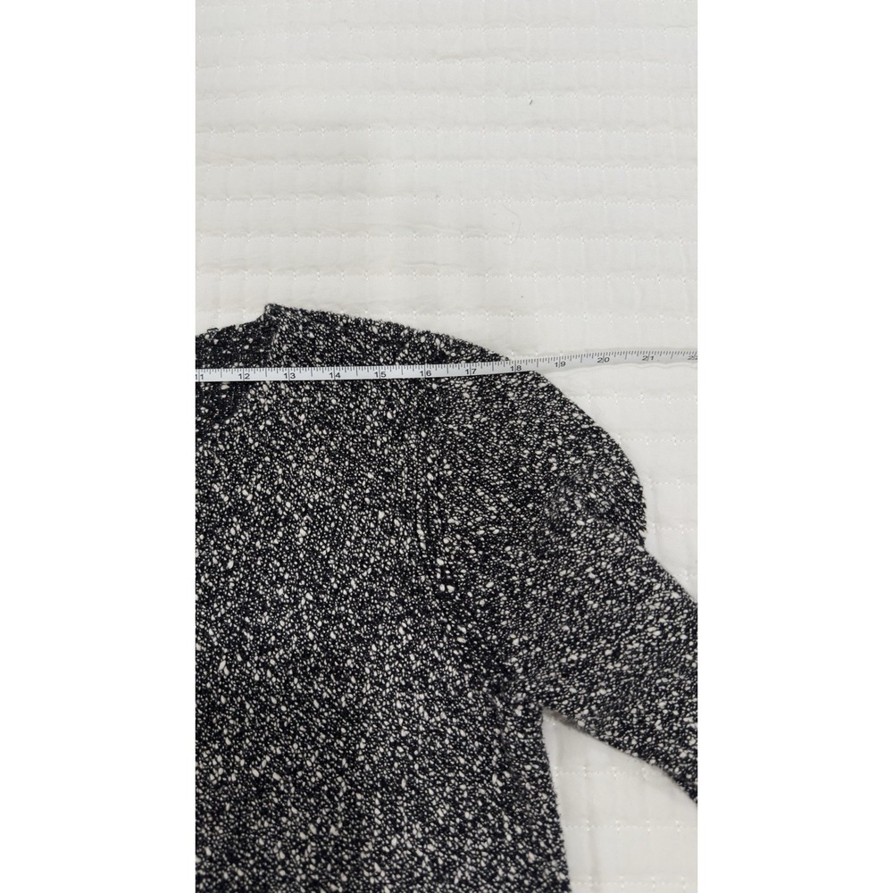 Eileen Fisher Womens Black White Marled 100% Cotton V-Neck Sweater Size‎ Large - Picture 6 of 9